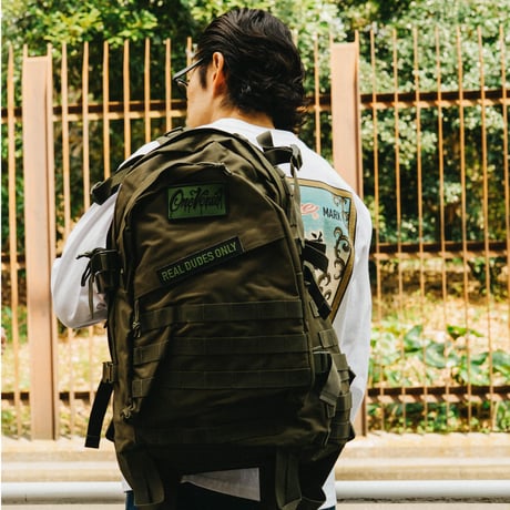 LOGO WAPPEN CANVAS MILITARY BAG【OLIVE】