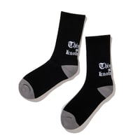OLD ENGLISH PILE MIDDLE SOX【BLACK】