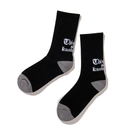 OLD ENGLISH PILE MIDDLE SOX【BLACK】