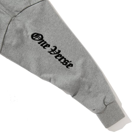 OLD LOGO EMBROIDERY SWEAT ZIP PARKA & PANTS SET UP 【GRAY】