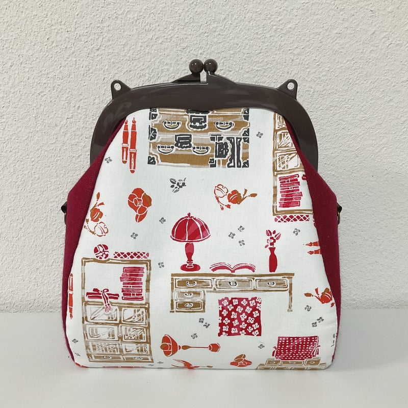 昭和99年(赤)プラスチック口金がま口バッグ | Zeppink