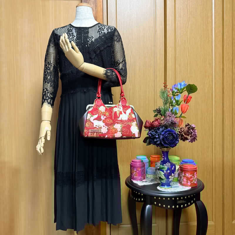 お稲荷さまがま口バッグ(赤) | Zeppink