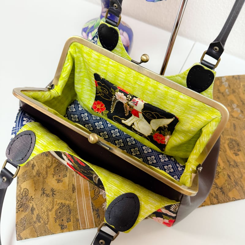 お稲荷さまがま口バッグ(黒) | Zeppink