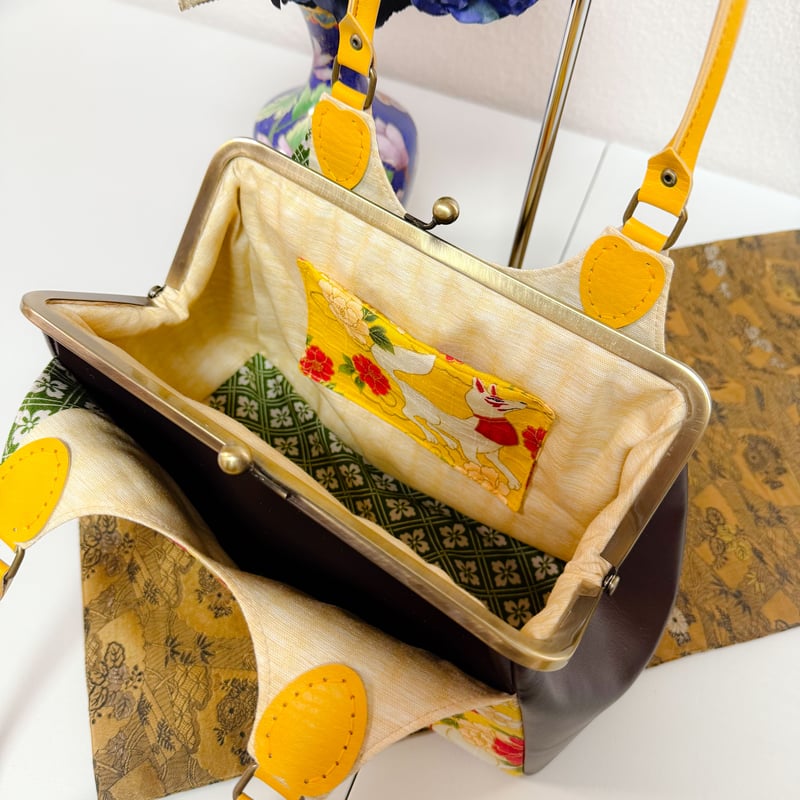 お稲荷さまがま口バッグ(黄) | Zeppink