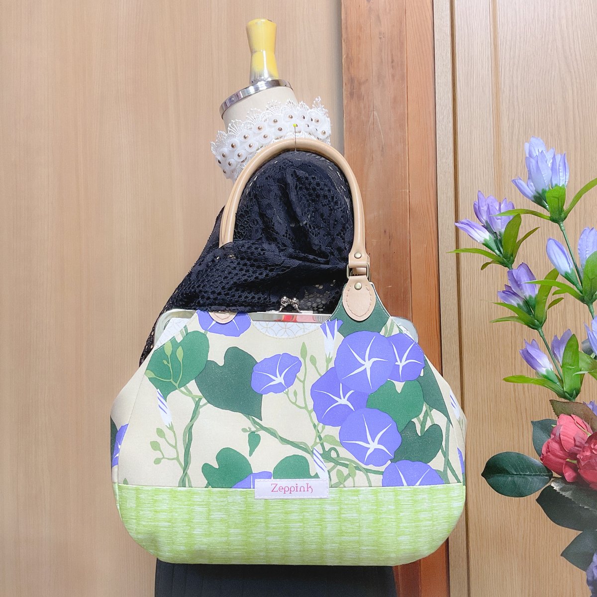 ♡新作♡着せ替えあおりがま口バック　ジョリーフルール ♡新作♡着せ替えあおりがま口バック ジョリーフルール