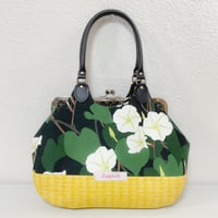 夜の顔(漆黒)あおりがま口バッグ