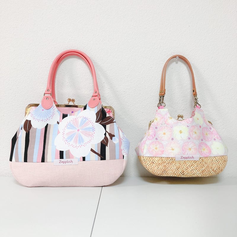 【Zirou様】あおりがま口ショルダー　桜柄　ハンドメイド Zirou様】あおりがま口ショルダー 桜柄 ハンドメイド Zirou様