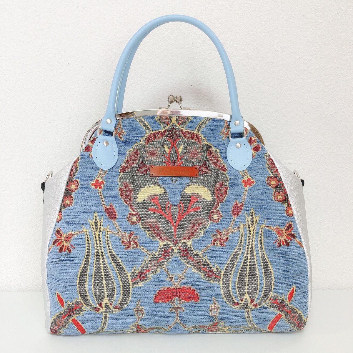 浪漫-デニムブルー-がま口バッグ | Zeppink