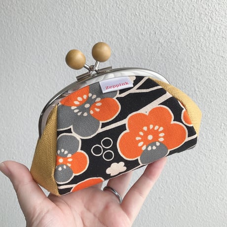 春一番がま口ポーチ(黄)