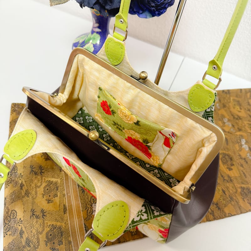 お稲荷さまがま口バッグ(緑) | Zeppink