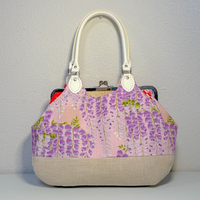 晴明　あおりがま口バッグ　ハンドメイド がま口バッグ作り方 あおりポケット付き how to make a bag ①