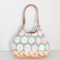 ぼたん桜柄あおりがま口バッグ・しとやか