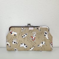 浮世絵あやかし猫(麹色)クラッチバッグ