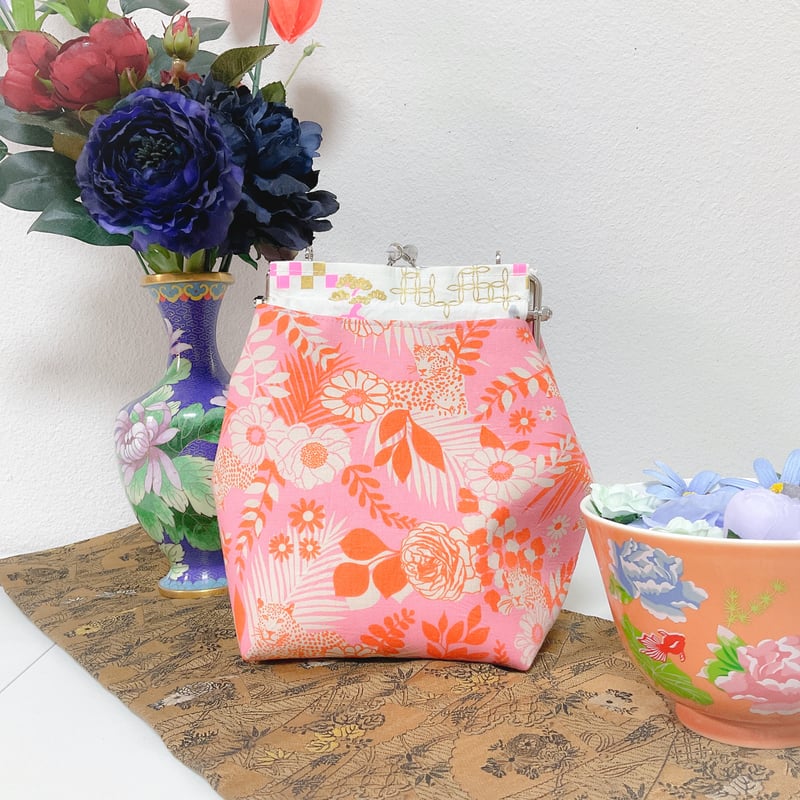 平成GAL好きちゃんに★ピンク豹柄　お道具かばん　手提げバッグ★ ジャガー-密林-ピンク | Zeppink