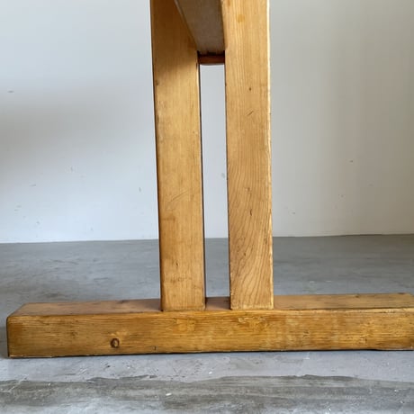 Solid Pine Table 1200 for "Les Arcs"-3 / Charlotte Perriand