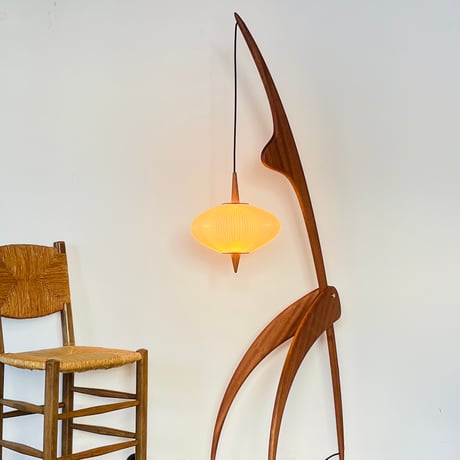 ※Build To Order / N°14.950 "the Praying Mantis"  Floor Lamp (Mahogany Sipo) / RISPAL PARIS