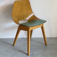 ［※PRICE/ASK］Tonneau Chair-Wood Leg-Green Seat / Pierre Guariche