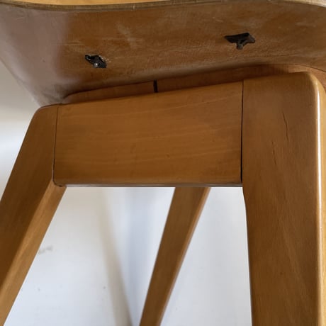 ［※PRICE/ASK］Tonneau Chair-Wood Leg-Palegreen Seat / Pierre Guariche