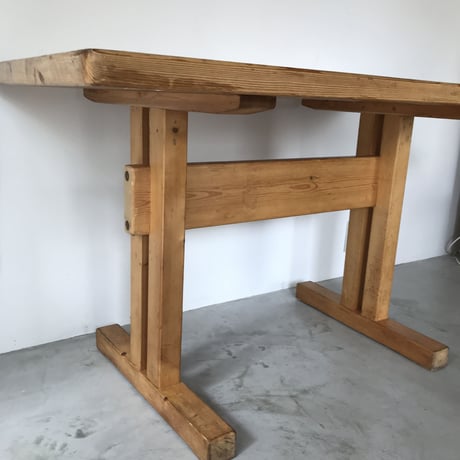 Solid Pine Table 1200 for "Les Arcs" / Charlotte Perriand