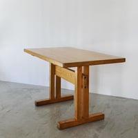 Solid Pine Table 1200 for "Les Arcs"-3 / Charlotte Perriand