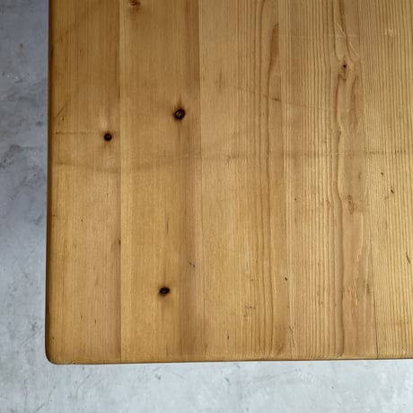 Solid Pine Table 1200 for "Les Arcs"-3 / Charlotte Perriand
