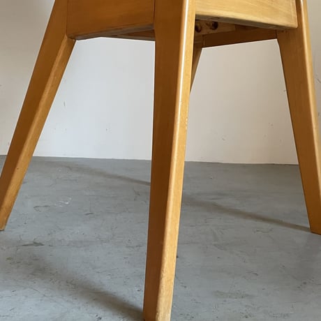 Tonneau Chair-Wood Leg-Pink Seat / Pierre Guariche-2