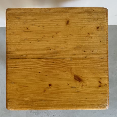 Square Seat Stool for Les arcs-3 / Charlotte Perriand / France, c1980