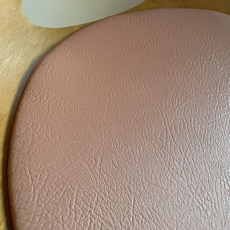 Tonneau Chair-Wood Leg-Pink Seat / Pierre Guariche-2