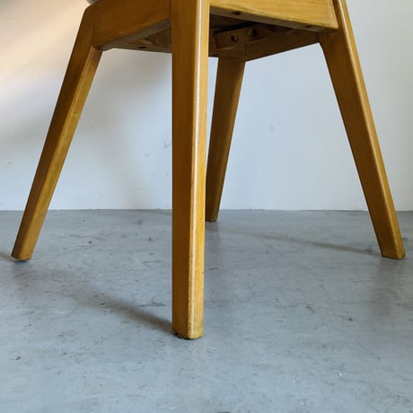 ［※PRICE/ASK］Tonneau Chair-Wood Leg-Green Seat / Pierre Guariche