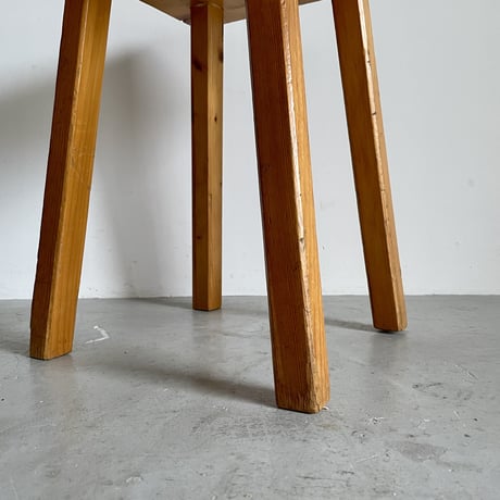 Square Seat Stool for Les arcs-4 / Charlotte Perriand / France, c1980