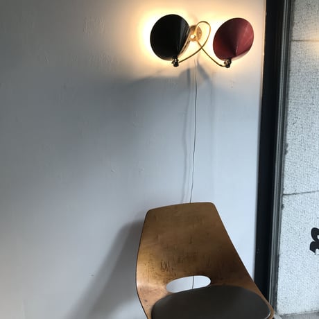 Italian Wall Lamp(Double) / unknown / Black&Red