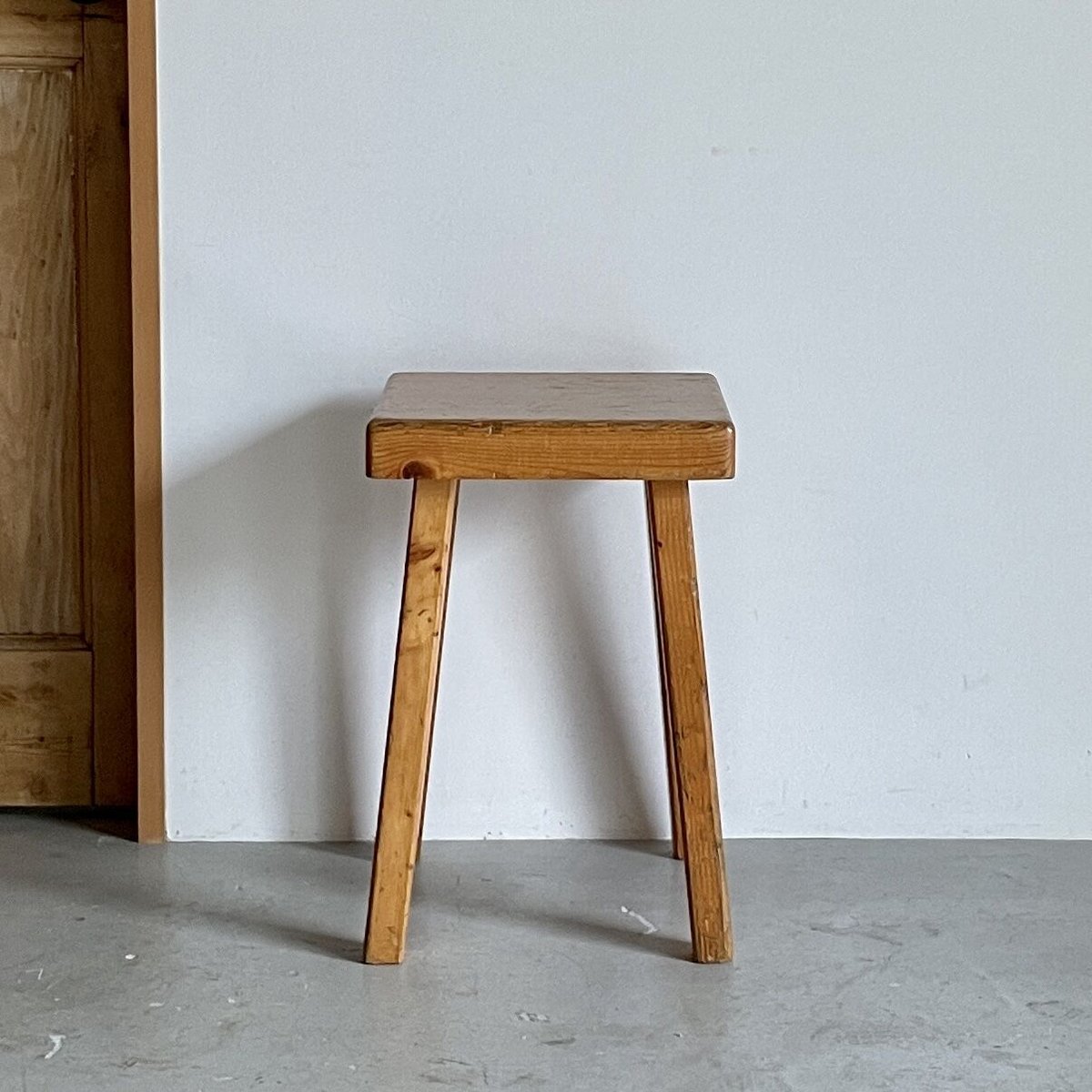 Square Seat Stool for Les arcs-4 / Charlotte Perriand / France, c1980