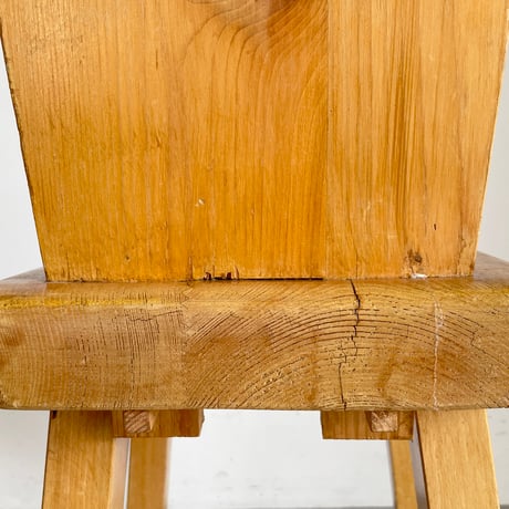 Solid Pine Dining Chair from Trois Vallées / Rene Martin -2