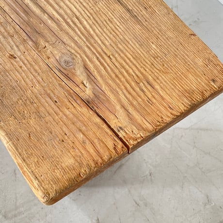 Solid Pine Bistro Bench from Trois Vallées / Rene Martin/ c.1960