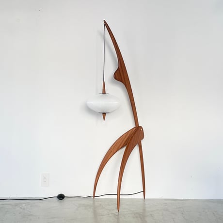 ※Build To Order / N°14.950 "the Praying Mantis"  Floor Lamp (Mahogany Sipo) / RISPAL PARIS