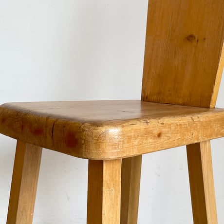 Solid Pine Dining Chair from Trois Vallées / Rene Martin -2