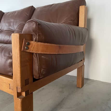 ［※PRICE/ASK］S32 Sofa (Solid Oak) / Pierre Chapo / ca.1960