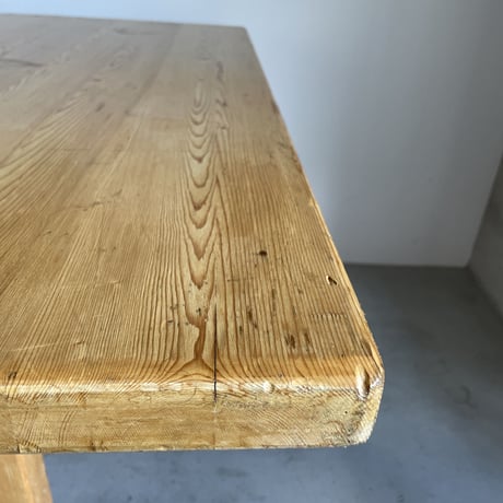 Solid Pine Table 1200 for "Les Arcs"-2 / Charlotte Perriand