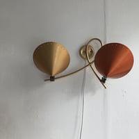 Italian Wall Lamp(Double) / unknown / Orange&Gold