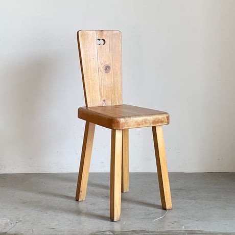 Solid Pine Dining Chair from Trois Vallées / Rene Martin -1