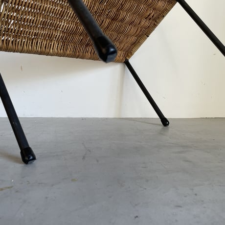 Rattan Small Table / Carl Aubock / c.1960