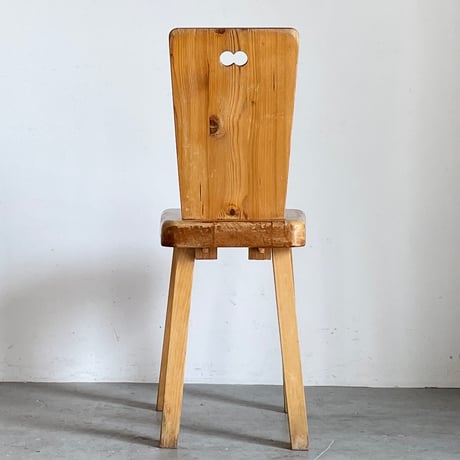 Solid Pine Dining Chair from Trois Vallées / Rene Martin -1