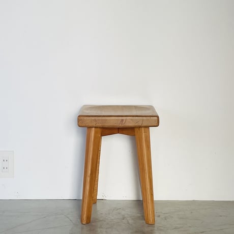 Solid pine stool for "Meribel"/ Christian Durupt / c.1950 -①