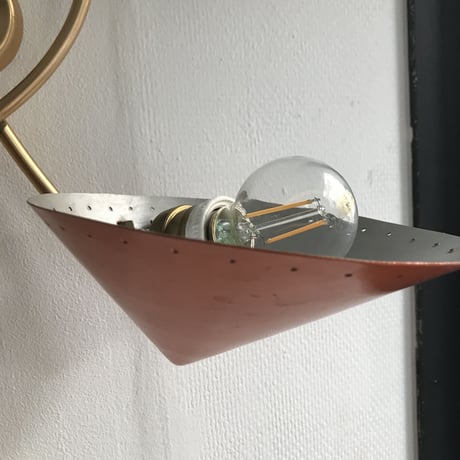 Italian Wall Lamp(Double) / unknown / Orange&Gold
