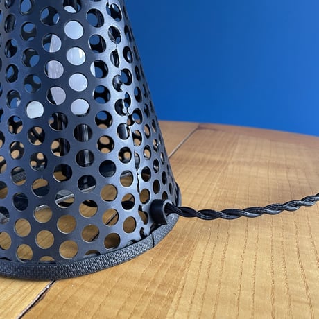Perforated Steel Table Lamp / unknown / France / c.1980?