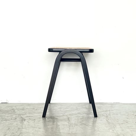 No,202R "Stacking Stool-Rattan" Black painted/ Isamu Kenmochi