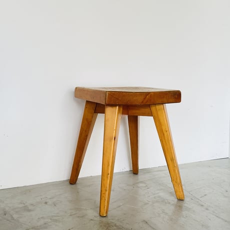Solid pine stool for "Meribel"/ Christian Durupt / c.1950 -③