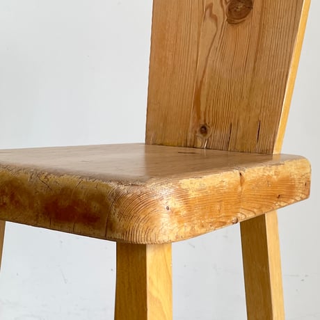 Solid Pine Dining Chair from Trois Vallées / Rene Martin -1