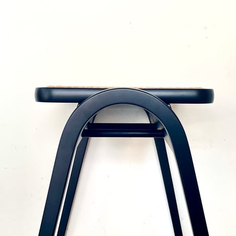 No,202R "Stacking Stool-Rattan" Black painted/ Isamu Kenmochi