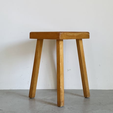 Square Seat Stool for Les arcs-3 / Charlotte Perriand / France, c1980